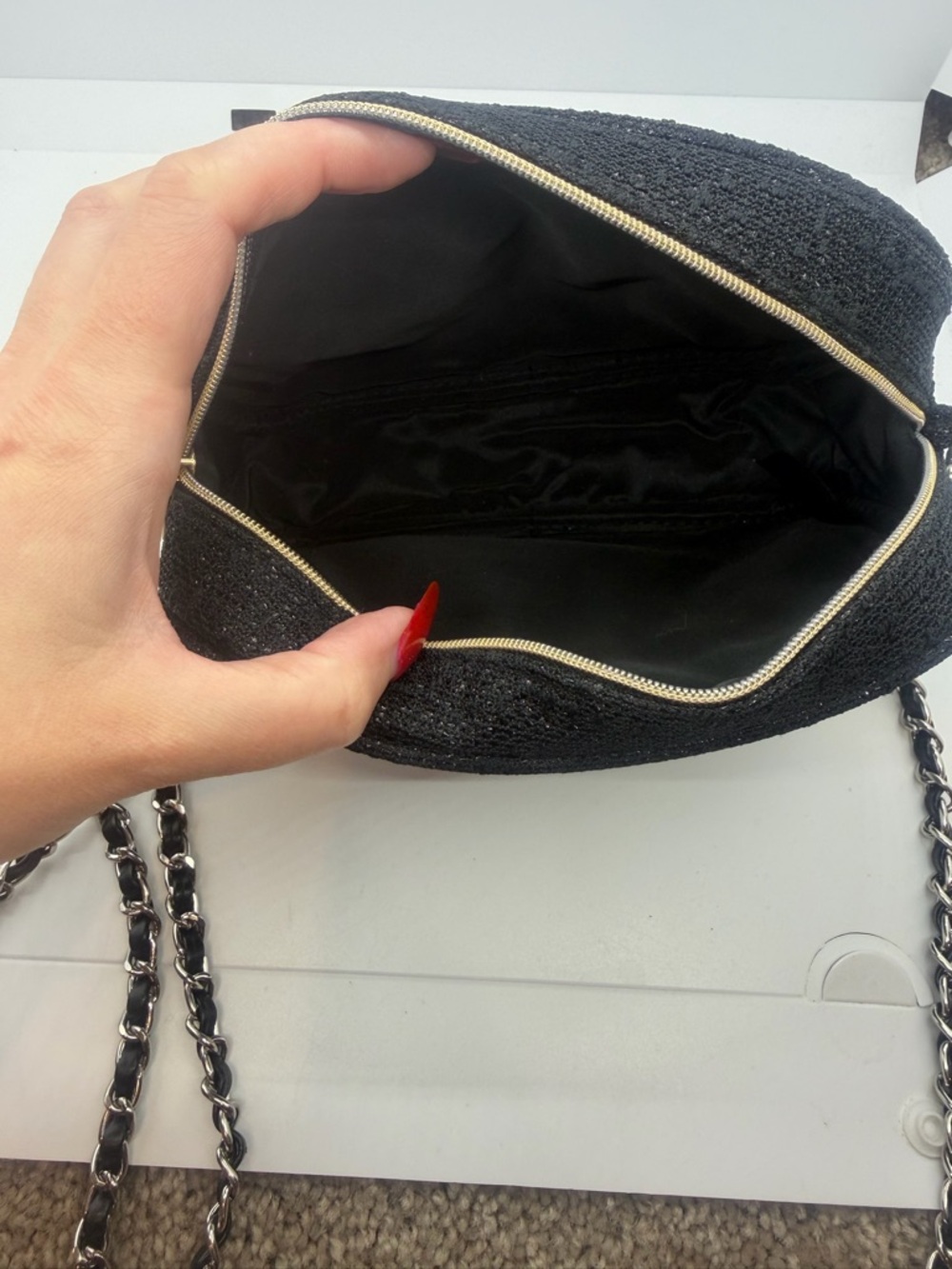 CHANEL Black Makeup Bag Crossbody - Picture 7 of 8